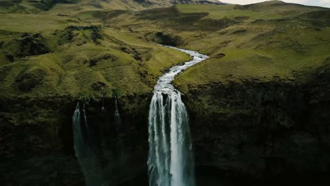 Waterfall view from the top