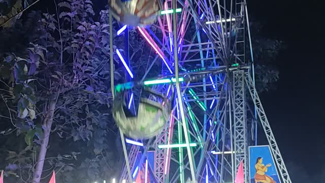 A beautiful merry-go-round in Indian village fair