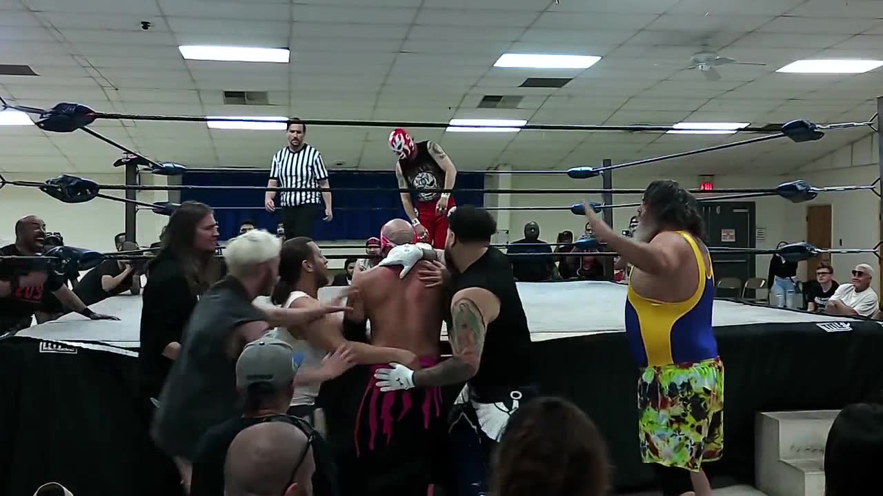 Action-Packed Lumberjack Match for TWF Championship: El Flaco Loco vs Michael Sean