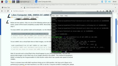 Installing an OS on an eMMC running on the Libre Computer AML-S805X-AC (La Frite).