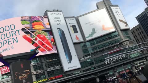 First Person View - Arrest of Kelly Anne Wolfe - Dundas Square Toronto 01/16/2021