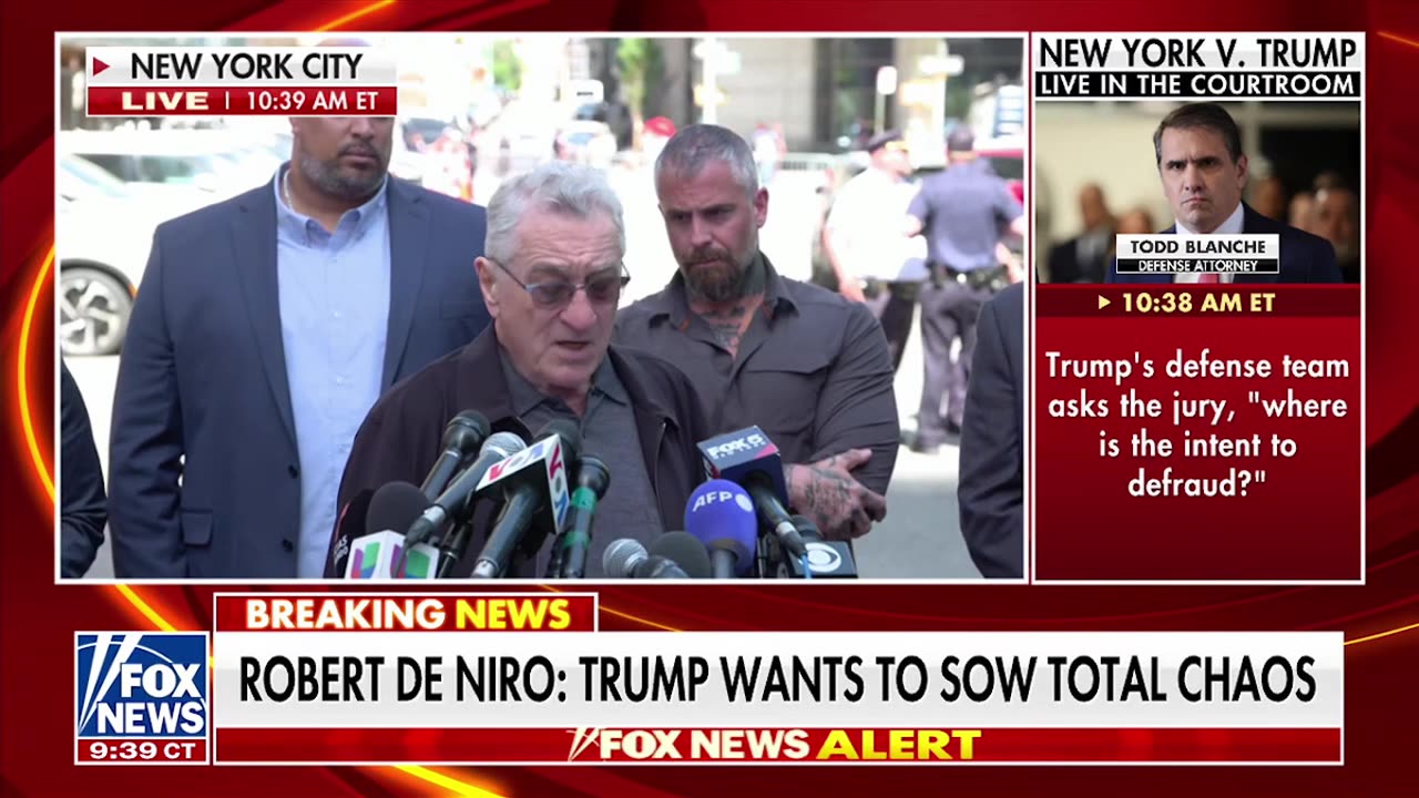 Trial Closing Arguments, and Robert DeNiro Statement outside Trial