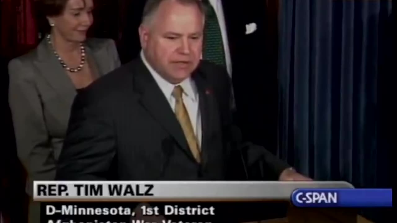 Rep. Tim Walz introduced as retired “command sergeant major”