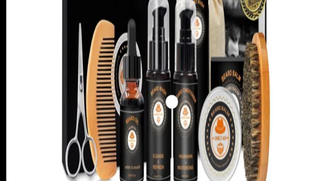 Best Beard Growth Care Gifts For Men - Upgraded Beard Grooming Kit with Conditioner,Oil