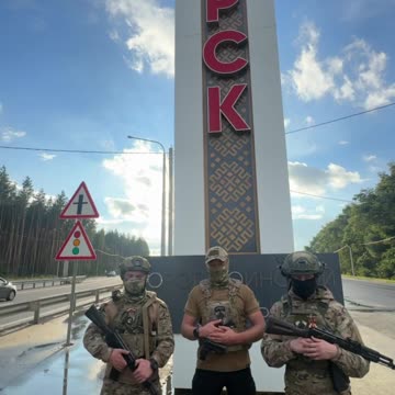 Soldiers of a Russian special unit in Kursk