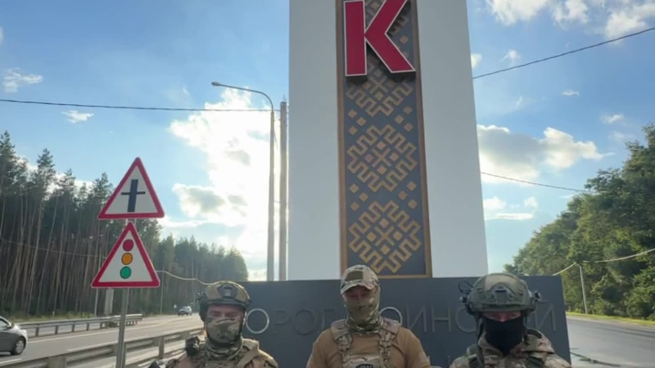 Soldiers of a Russian special unit in Kursk