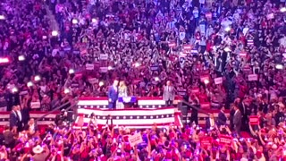 Trump takes stage at Madison Square Garden.... audience view