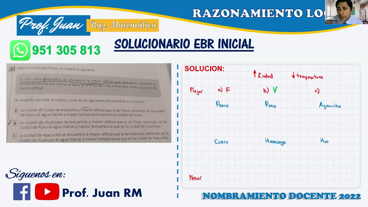 EXAMEN NOMBRAMIENTO DOCENTE 2024 - RAZONAMIENTO LOGICO