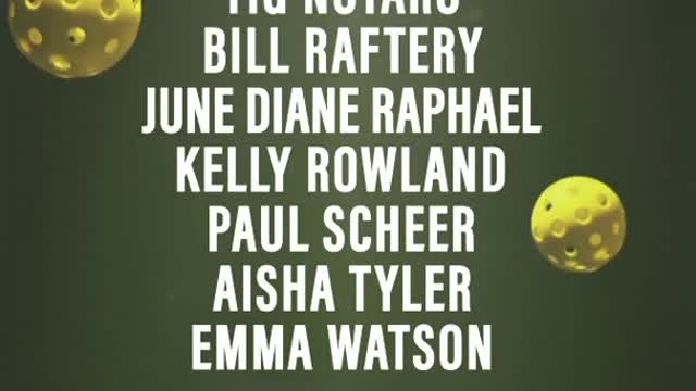 Stephen Colbert + your favorite celebrities + pickleball