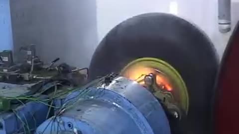 A test of the Airbus A380 brake assembly