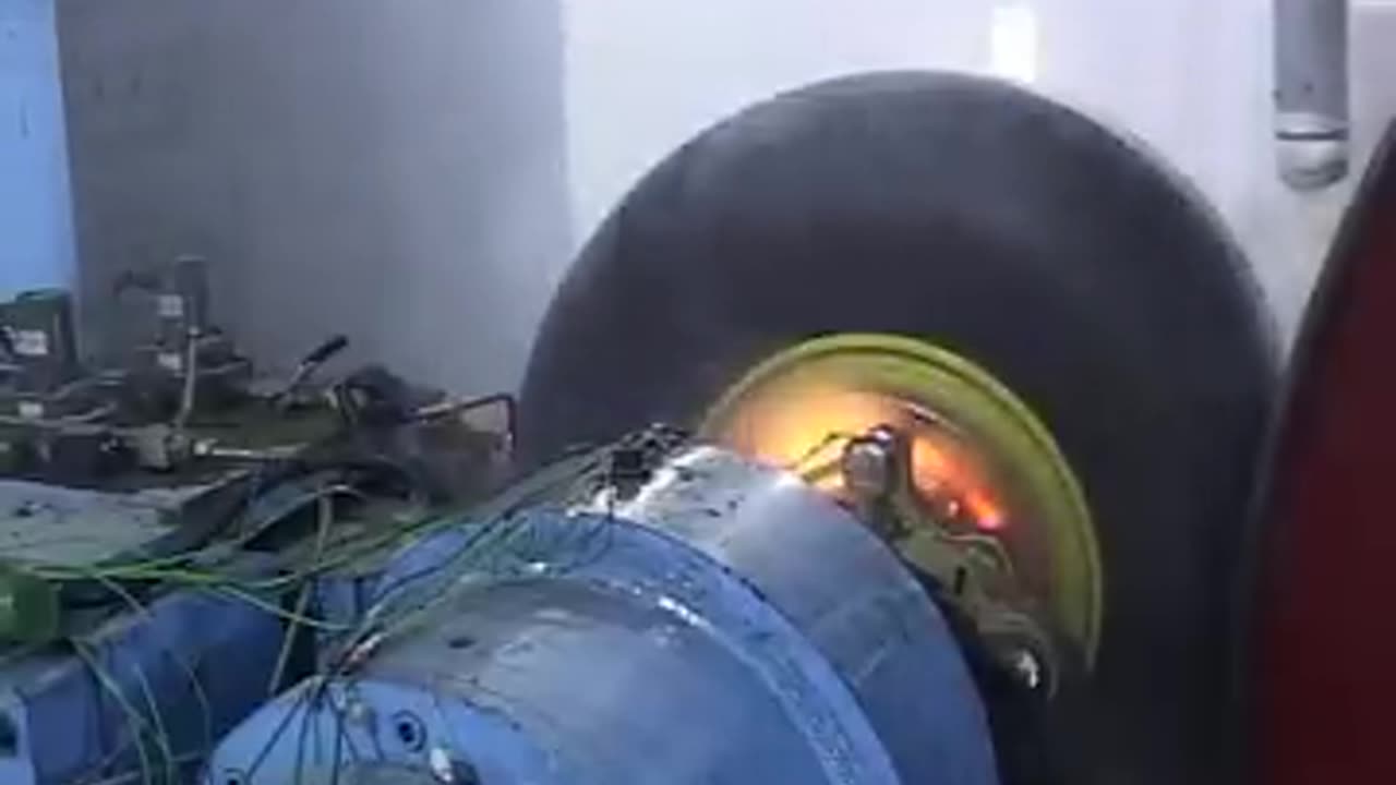 A test of the Airbus A380 brake assembly