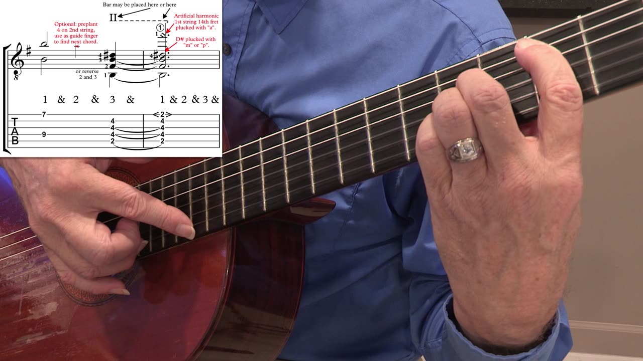 Technique Left-Hand, Part 2 (slow section). Video 18: m65-66, Version D