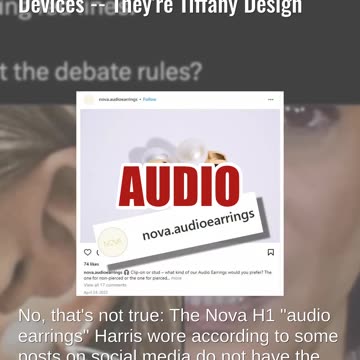 Fact Check: Kamala Harris' Earrings In Debate NOT Sound-Receiving Devices -- They're Tiffany Design