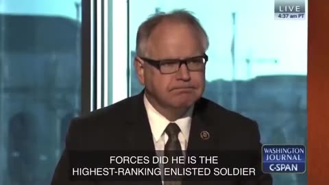 Another Video of Tim Walz Nodding Along About His Rank of Command Sergeant Major