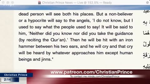 Christian Prince What is the proof that Muhammad was a believer