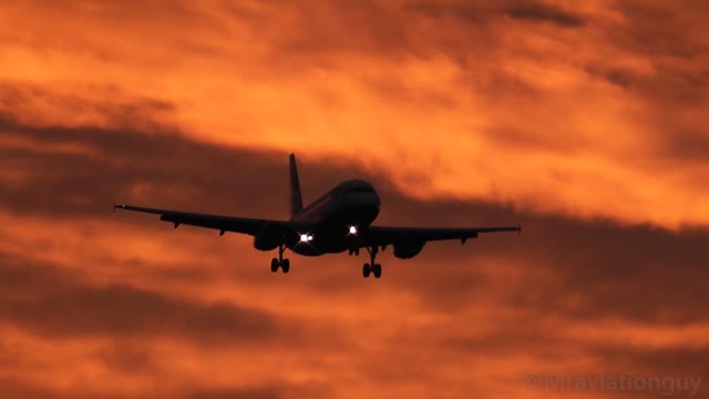 *Must See* - Beautiful Sky & Silhouettes at London Gatwick Airport, England