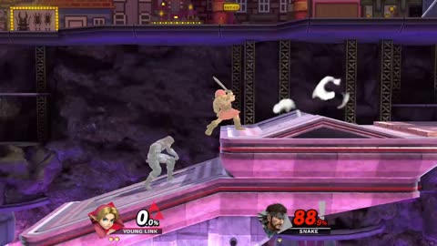 Young Link Vs Snake on New Pork City (Super Smash Bros Ultimate)