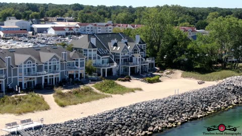 New Buffalo, MI Lakefront Tour 4K Drone Footage