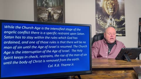 The restraining ministry of God the Holy Spirit.
