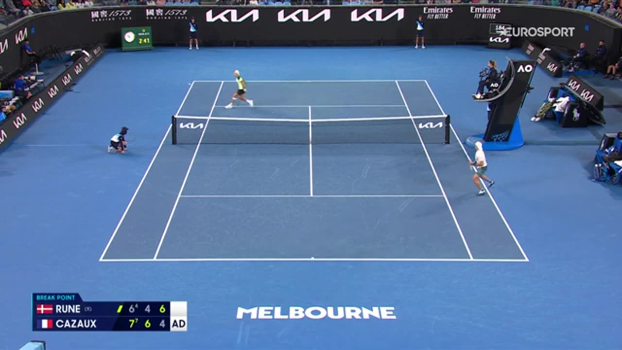 Holger Rune v Arthur Cazaux _ Round Two _ Australian Open 2024 Highlights