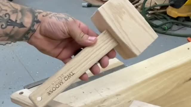 Wood is made into hammers