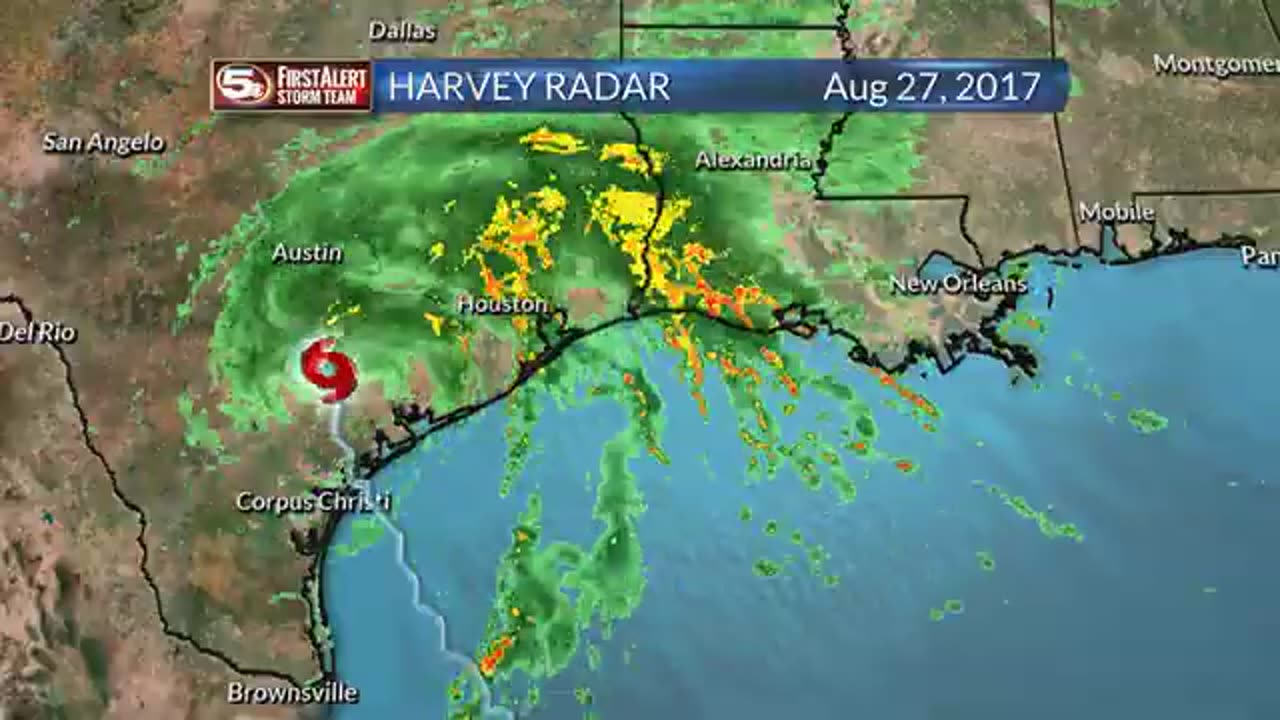 Hurricane Harvey Radar History - over 3 feet of rain