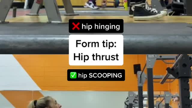 DAILY form tip: hip thrust! Scoop instead of hinge for the 🍑! #fitness #fyp #formtips