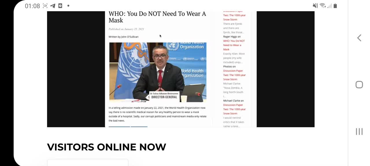 NO MORE MASKS SAYS W.H.O??