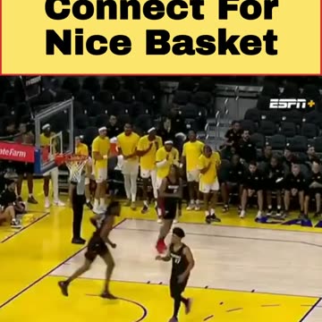 Dalton Knecht And Bronny James Connect For Nice Basket