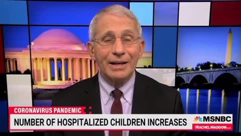 Dr. Fauci: "Important thing: Many of the children are hospitalized with Covid opposed to of Covid."