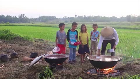 The process of cooking special Binignit I A traditional Filipino dessert