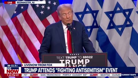 Trump: "...this vicious outbreak of militant antisemitism...must be given no quarter"