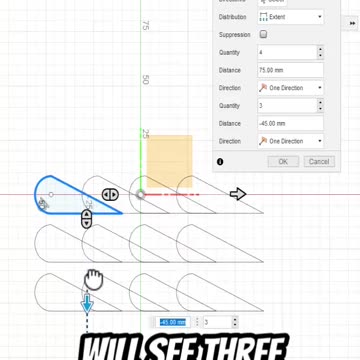 Fusion 360: Rectangular Pattern