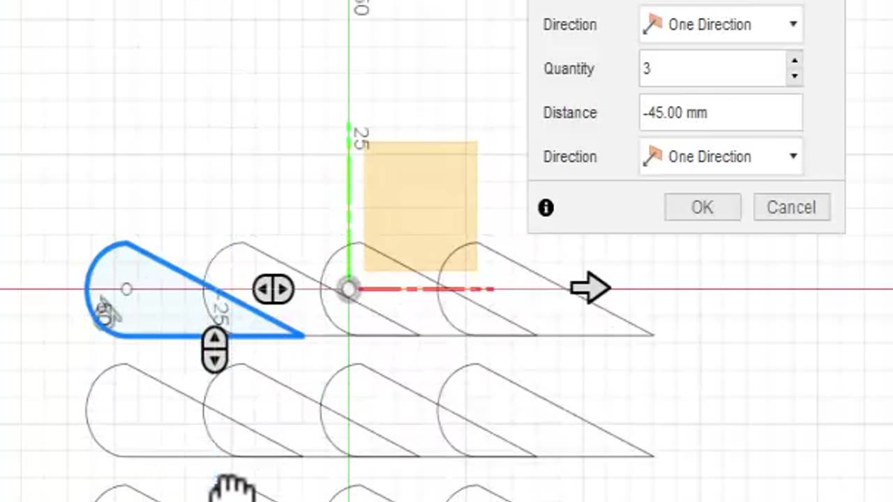 Fusion 360: Rectangular Pattern