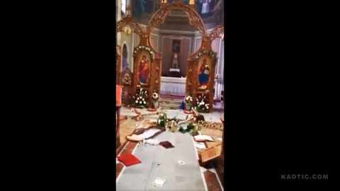 A Couple If Migrants Trash A Church In Italy