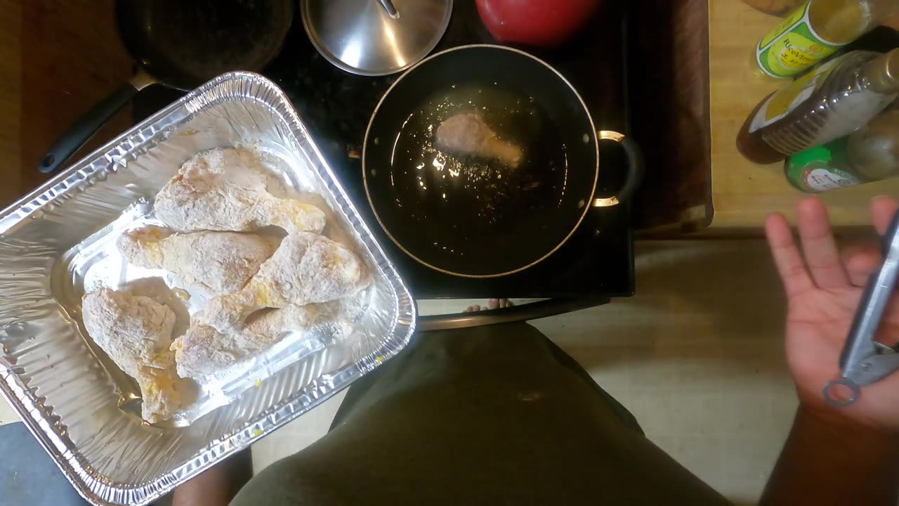 making home made fried chicken