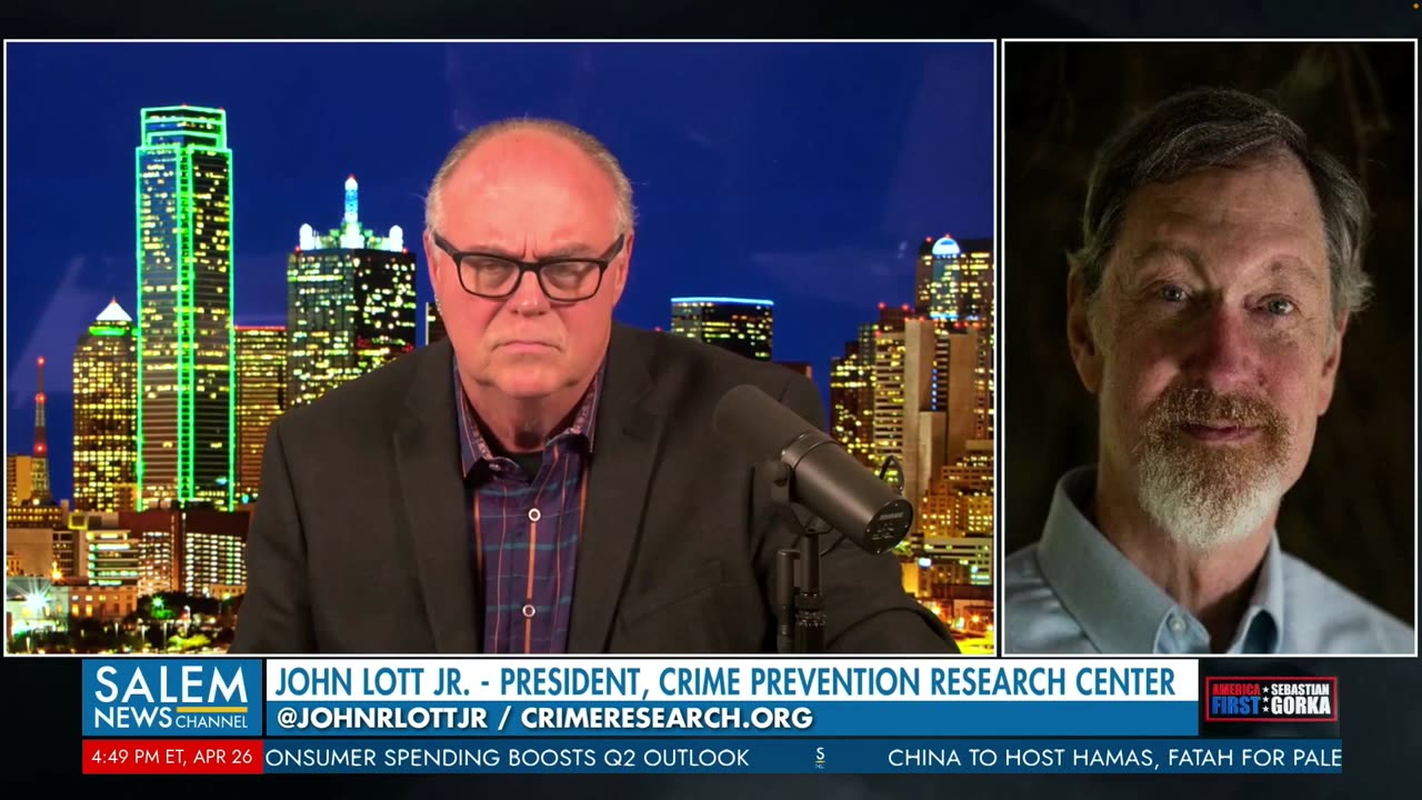 On America First with Sebastian Gorka: To Discuss Reported Crime Decline and Federal Red Flag Center
