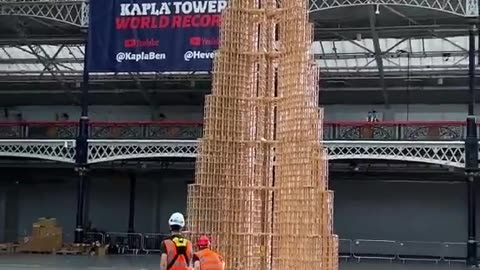 Huge Jenga Tower Dominoes