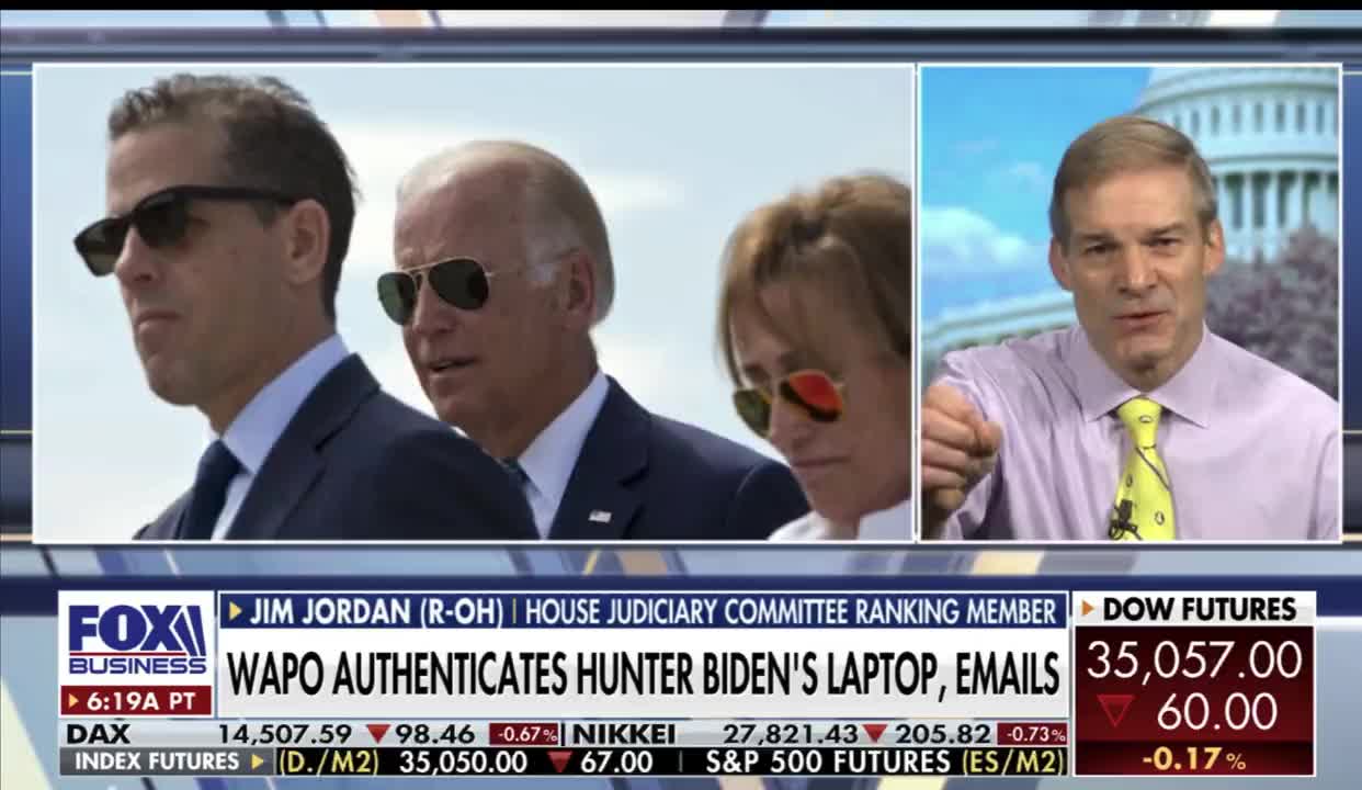 Rep. Jim Jordan (R-OH) Talks Big Tech and Media Collusion on Hunter Biden laptop