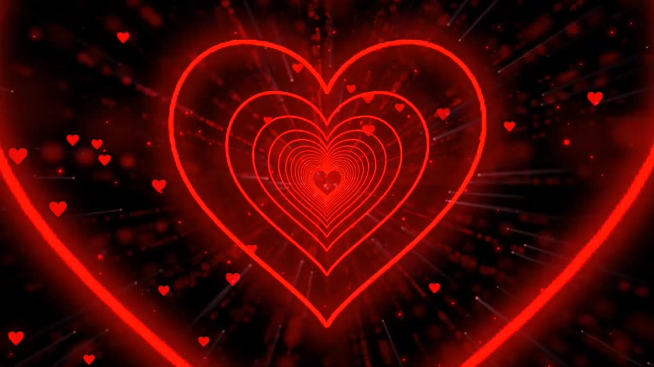 970. Animation Video❤️Red Heart Background
