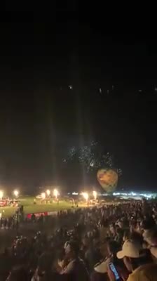 Firework display at balloon festival
