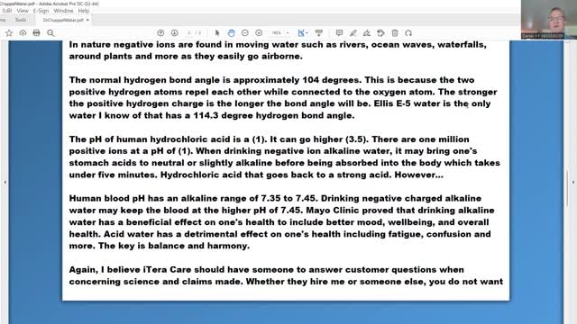 Dr Chappell Talk About Alkaline Water In the Body