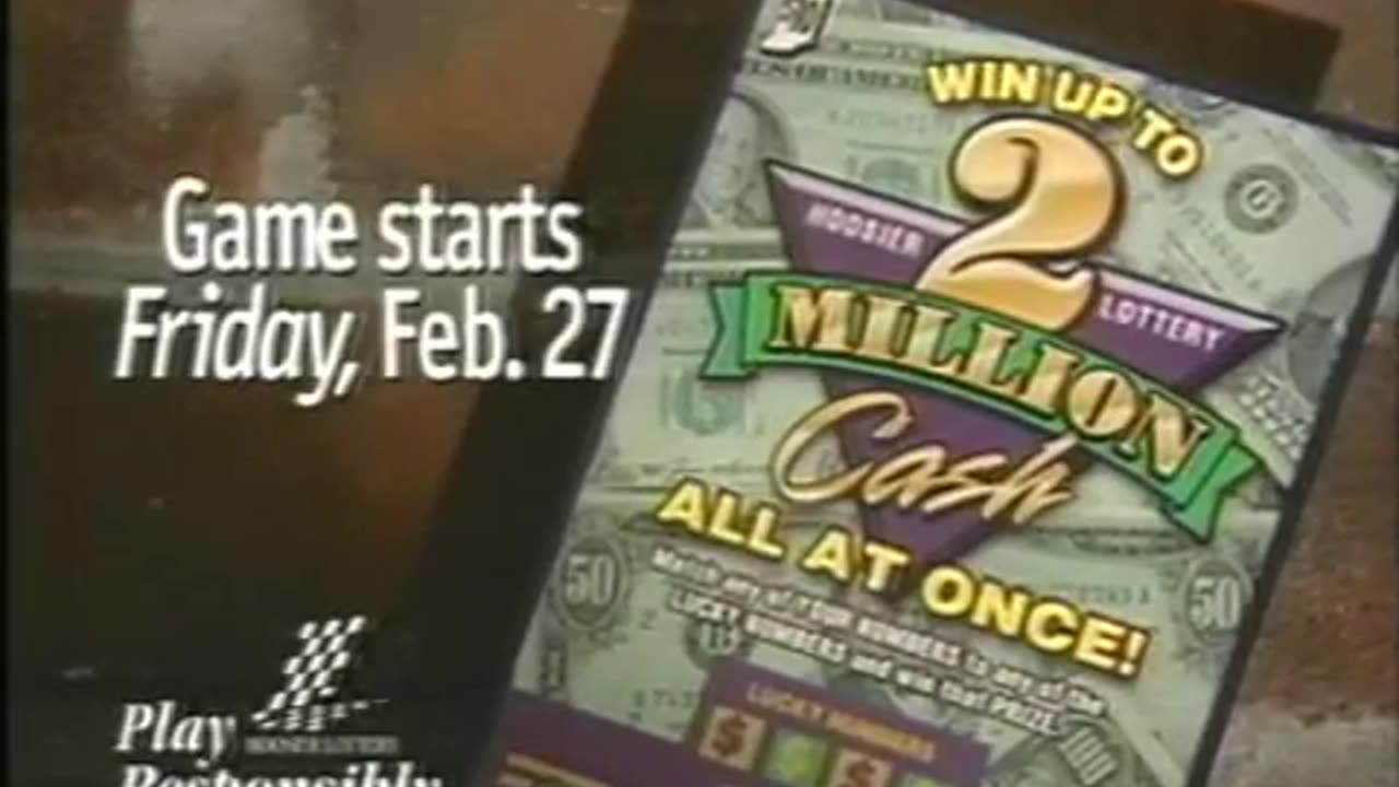 February 25, 1998 - New $2 Million Cash from the Hoosier Lottery