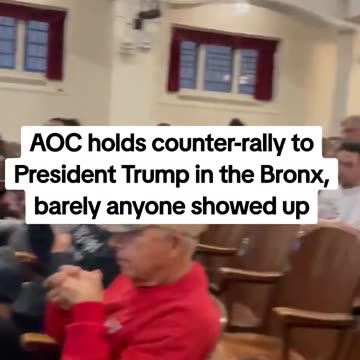 AOC holds counter-rally to President Trump in the Bronx, barely anyone showed up
