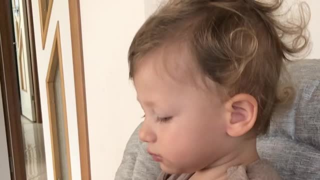 Very cute baby.