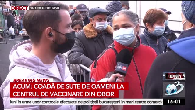 Motivul pentru care se vaccineaza oamenii in Romania, surprins intr-o filmare in direct