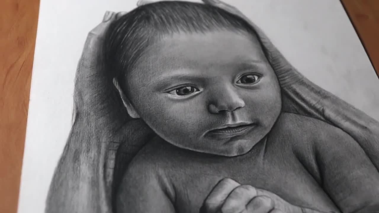 Drawing cute baby 😍😍