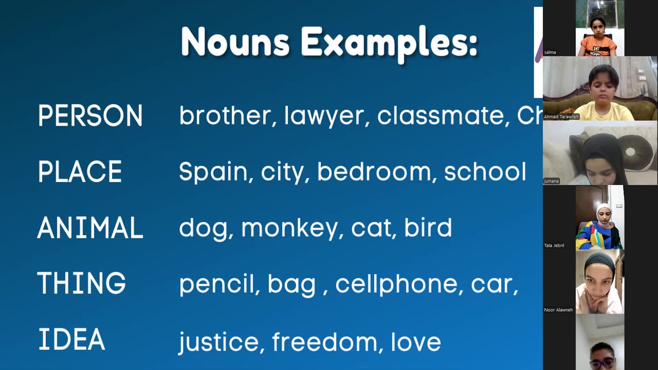 Small talker star 3 Type of Nouns