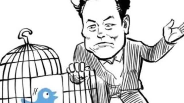 Elon Musk celebrating after buyng twitter