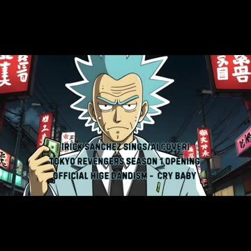 [Rick Sanchez sings/AI Cover] Tokyo Revengers Season 1 Opening 1 Official HiGE DANdism - Cry Baby